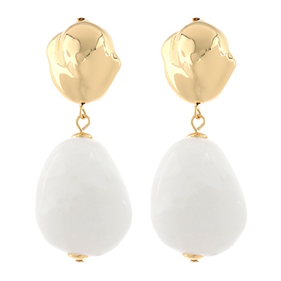 Organic Shape Dangle Earrings - Picture 2 of 4